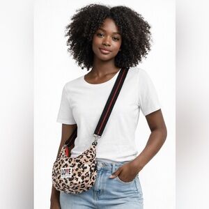 Brighton Spotted Leopard Print Love Swing Bag NWOT